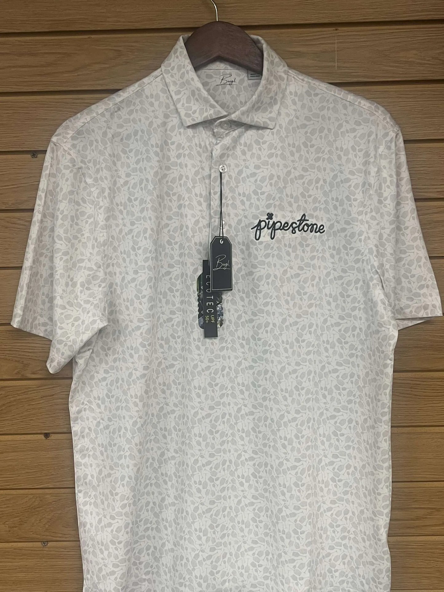 Beegl x Pipestone  The Winecellar Mens Polo - White